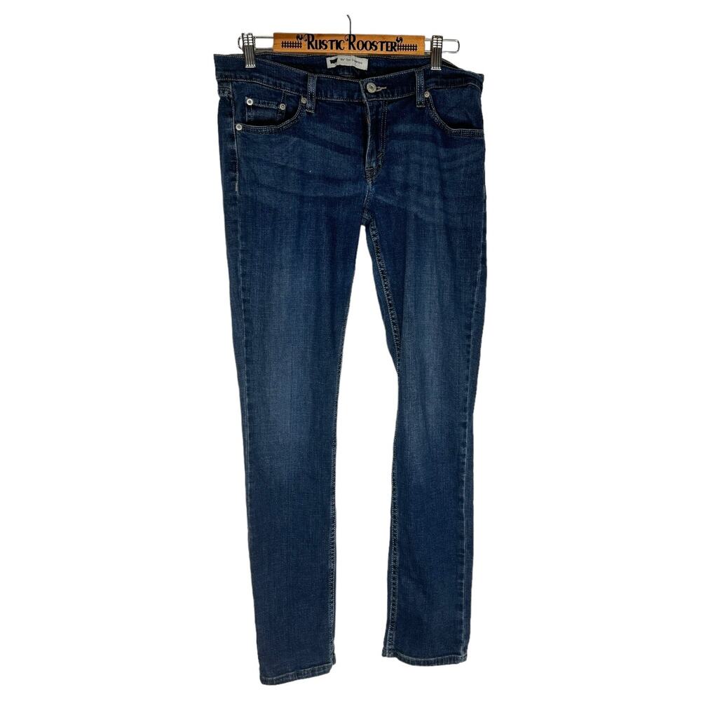 Y2K Indie Sleaze Womens Vintage Levis 524 Too Superlow stretch dark wash Y2K 13M